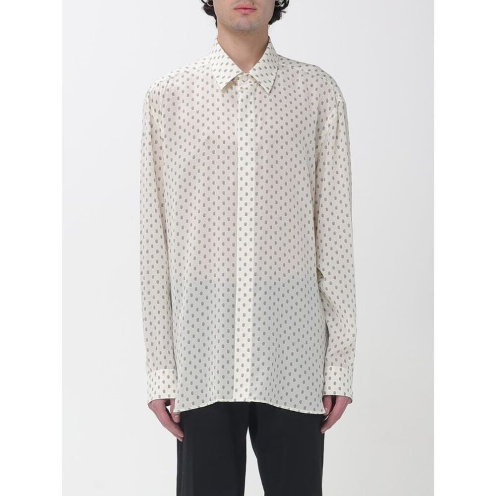 Tom Ford Men Polka Dot Silk Shirt Tom Ford